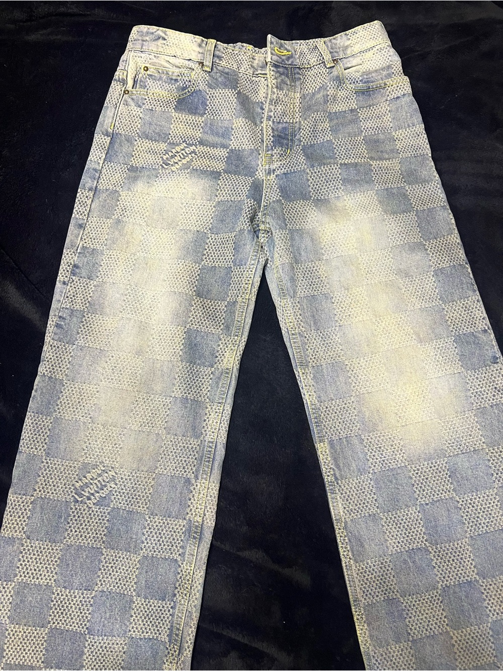Louis Vuitton Damier Denim Skate Pants